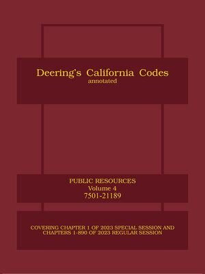 cover image of Deering's California Public Resources Code Annotated